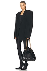 Balenciaga Crush Medium Tote Bag in Black, view 2, click to view large image.