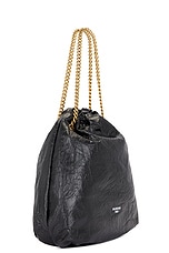 Balenciaga Crush Medium Tote Bag in Black, view 4, click to view large image.