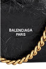 Balenciaga Crush Medium Tote Bag in Black, view 7, click to view large image.