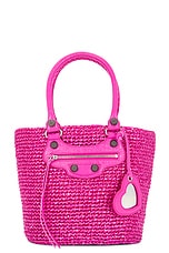 Balenciaga Le Cagole Medium Panier Bag in Light Pink, view 1, click to view large image.