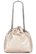 Balenciaga Crush Small Tote Bag in Stone Beige, view 1, click to view large image.