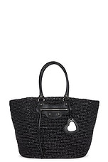 Balenciaga Le Cagole Large Panier Bag in Black, view 1, click to view large image.