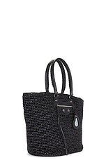 Balenciaga Le Cagole Large Panier Bag in Black, view 4, click to view large image.