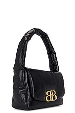 Balenciaga Monaco Small Sling Bag in Black, view 4, click to view large image.