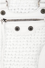 Balenciaga Le Cagole Small Panier Bag in Optic White, view 8, click to view large image.
