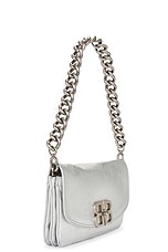 Balenciaga BB Soft Flap Small Bag in Silver, view 5, click to view large image.
