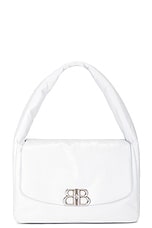 Balenciaga Monaco Medium Sling Bag in Optic White, view 1, click to view large image.