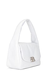 Balenciaga Monaco Medium Sling Bag in Optic White, view 4, click to view large image.