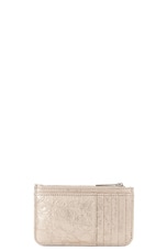 Balenciaga Monogram Long Coin Card Holder in Stone Beige, view 2, click to view large image.