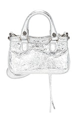 Balenciaga Neo Cagole Mini Tote Bag in Silver, view 4, click to view large image.