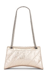 Balenciaga Crush Small Chain Bag in Stone Beige, view 3, click to view large image.