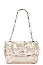 Balenciaga Monaco Small Chain Bag in Stone Beige, view 1, click to view large image.