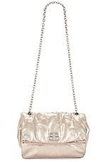 Balenciaga Monaco Small Chain Bag in Stone Beige, view 6, click to view large image.