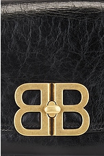 Balenciaga BB Soft Flap Small Bag in Black, view 8, click to view large image.