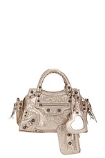 Balenciaga Neo XS Cagole Bag in Stone Beige, view 3, click to view large image.