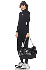 Balenciaga Monaco Large Chain Bag in Black & Black, view 2, click to view large image.