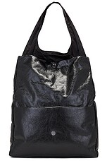 Balenciaga Monaco Large Chain Bag in Black & Black, view 3, click to view large image.