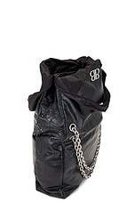 Balenciaga Monaco Large Chain Bag in Black & Black, view 5, click to view large image.