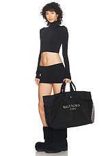 Balenciaga 24/7 Tote Bag in Black & White, view 2, click to view large image.