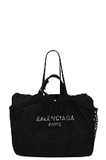 Balenciaga 24/7 Tote Bag in Black & White, view 3, click to view large image.