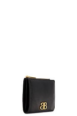 Balenciaga Monaco Bifold Wallet in Black, view 3, click to view large image.