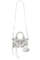 Balenciaga Le Cagole Nano Duffle Bag in Silver, view 1, click to view large image.