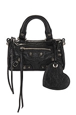 Balenciaga Le Cagole Nano Duffle Bag in Black, view 3, click to view large image.