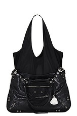 Balenciaga Neo Cagole XL Tote Bag in Black & Black, view 1, click to view large image.