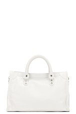 Balenciaga Le City Small Bag in Optic White, view 4, click to view large image.