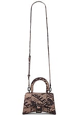 Balenciaga Hourglass XS Top Handle Bag in Black & Nude, view 1, click to view large image.