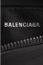 Balenciaga Crush Coin &amp; Card Holder in Black, view 5, click to view large image.