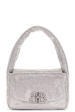 Balenciaga Monaco Small Sling Bag in Smoke Grey & Strass | FWRD