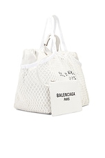 Balenciaga 24/7 Tote Bag in White & Black, view 4, click to view large image.