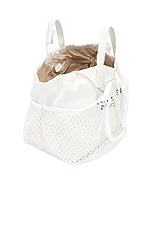 Balenciaga 24/7 Tote Bag in White & Black, view 5, click to view large image.