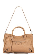 Balenciaga Le City Medium Bag in Latte, view 1, click to view large image.