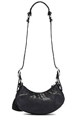 Balenciaga XS Le Cagole Shoulder Bag in Black, view 3, click to view large image.