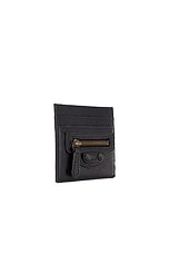 Balenciaga Le City Card Holder in Black, view 3, click to view large image.