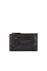 Balenciaga Le City Long Card Holder in Black, view 1, click to view large image.