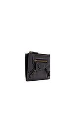 Balenciaga Le City Long Card Holder in Black, view 3, click to view large image.