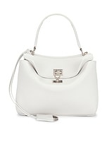 Balenciaga Rodeo Mini Top Handle Bag in Optic White, view 3, click to view large image.