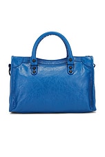 Balenciaga Le City Small Bag in Denim Blue, view 4, click to view large image.