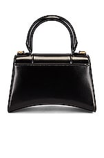 Balenciaga XS Hourglass Top Handle Bag in Black, view 4, click to view large image.