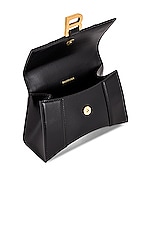 Balenciaga XS Hourglass Top Handle Bag in Black, view 6, click to view large image.