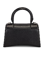 Balenciaga XS Hourglass Top Handle Bag in Black, view 4, click to view large image.