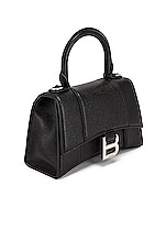 Balenciaga XS Hourglass Top Handle Bag in Black, view 5, click to view large image.