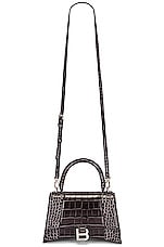 Balenciaga Small Hourglass Top Handle Bag in Dark Grey, view 1, click to view large image.