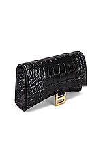 Balenciaga Hourglass Wallet On Chain Bag in Black, view 4, click to view large image.