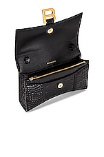 Balenciaga Hourglass Wallet On Chain Bag in Black, view 5, click to view large image.