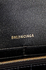 Balenciaga Hourglass Wallet On Chain Bag in Black, view 7, click to view large image.