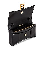 Balenciaga Hourglass Wallet On Chain Bag in Black, view 6, click to view large image.